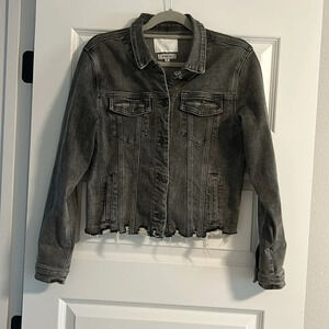 Vervet washed black distressed jean jacket